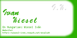 ivan wiesel business card